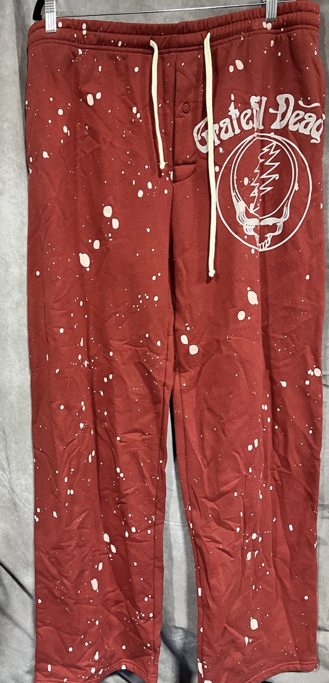 Mens Grateful Dead paint splatter Sweatpants Nwt XXL